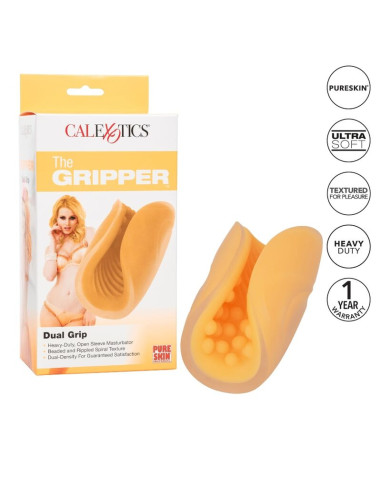 CALEXOTICS - BEADED GRIP MASTURBATOR ORANGE 10 