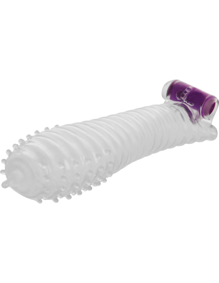 OHMAMA - TEXTURED PENIS SHEATH WITH VIBRATING BULLET 3 