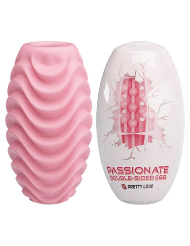 PRETTY LOVE - PINK DOUBLE SIDED MASTURBATOR EGG 4 