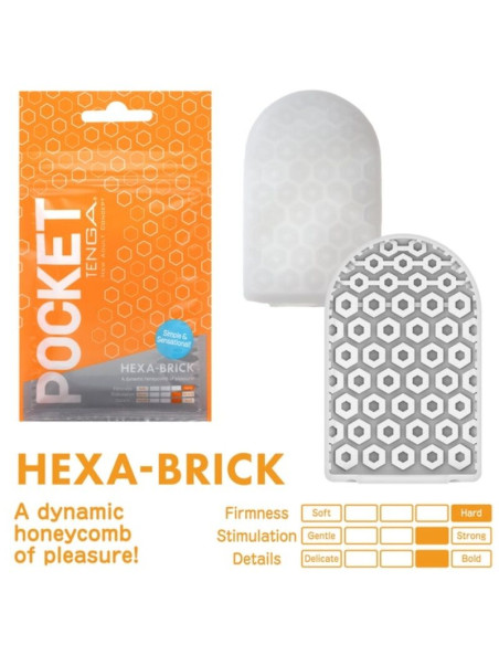 TENGA - POCHE MASTURBATEUR HEXA BRIQUE 7 