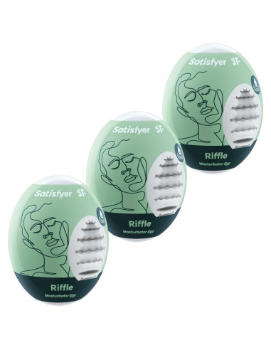 SATISFYER - 3 MASTURBATOR EIER RIFFLE 2 