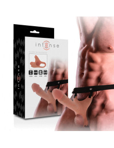 INTENSE - IMBRACATURA CAVA CON DILDO IN SILICONE 16 X 3,5 CM 9 