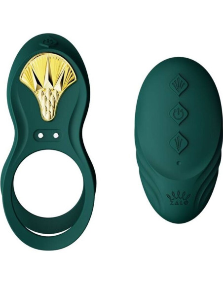 ZALO - BAYEK VIBRATING COUPLES RING GREEN 20 