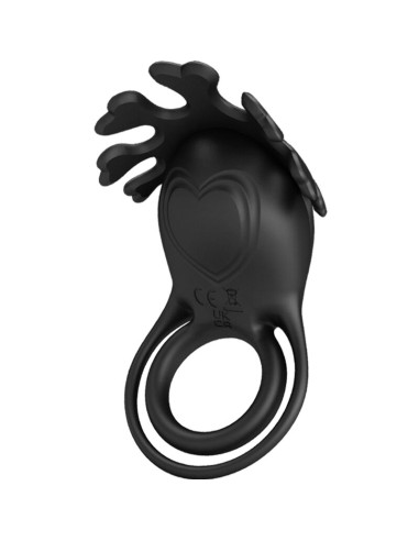 PRETTY LOVE - ANELLO VIBRATORE RUBEN 7 VIBRAZIONI IN SILICONE NERO 10 