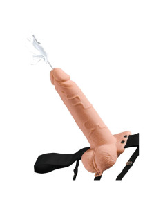 FETISH FANTASY SERIES - IMBRACATURA REGOLABILE PENE REALISTICO CON SFERE SQUIRTING 19 CM 5 