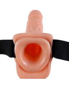 FETISH FANTASY SERIES - HARNAIS RÉGLABLE TÉLÉCOMMANDE PÉNIS RÉALISTE AVEC TESTICULES 17,8 CM 5 