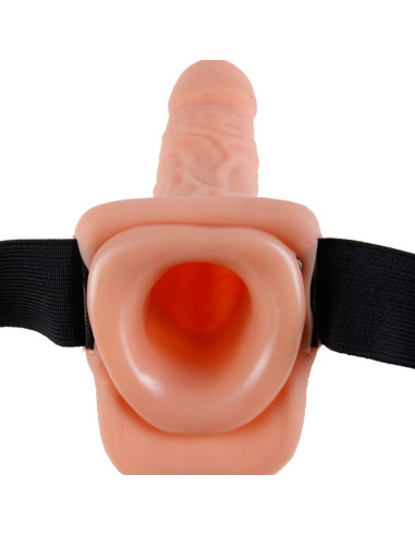 FETISH FANTASY SERIES - ADJUSTABLE HARNESS REMOTE CONTROL REALISTIC PENIS WITH TESTICLES 17.8 CM 5 