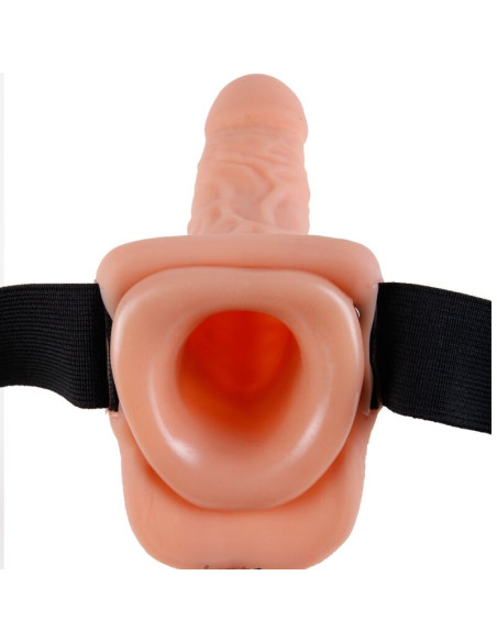 FETISH FANTASY SERIES - ADJUSTABLE HARNESS REMOTE CONTROL REALISTIC PENIS WITH TESTICLES 23 CM 5 