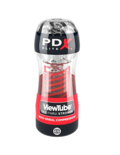 PDX ELITE - STROKER VIEWTUBE 2 COMPRESSIONE SPIRALE TRASPARENTE 3 