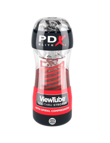 PDX ELITE - STROKER VIEWTUBE 2 SPIRAL COMPRESSION TRANSPARENT 3 