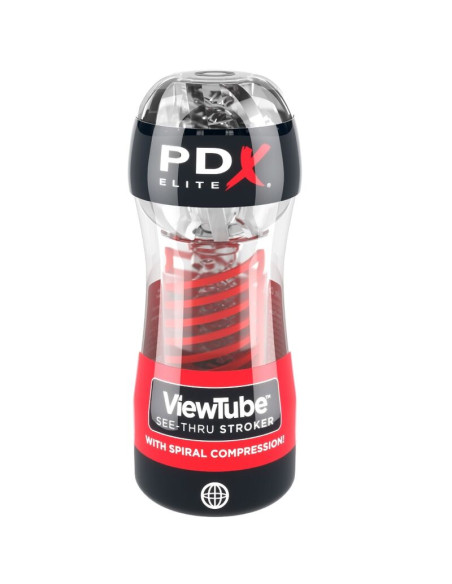 PDX ELITE - STROKER VIEWTUBE 2 SPIRAL COMPRESSION TRANSPARENT 3 