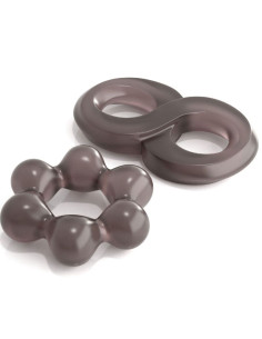 CLASSIX - SET DI 2 ANELLI PER PENE GRIGIO 2 