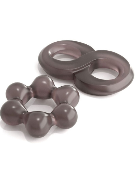 CLASSIX - SET DI 2 ANELLI PER PENE GRIGIO 2 