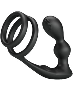 PRETTY LOVE - MARSHALL PENIS RING WITH VIBRATORY ANAL PLUG WITH REMOTE CONTROL 9 