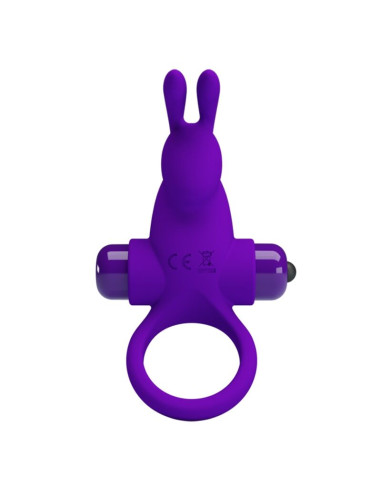 PRETTY LOVE - ANELLO VIBRATORE I CONIGLIO PER PENE VIOLA 9 