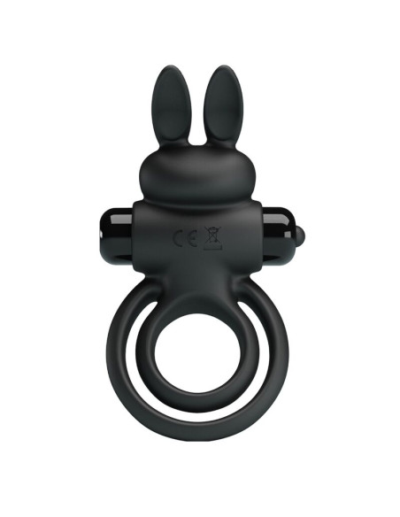 PRETTY LOVE - ANELLO VIBRATOR III RABBIT PER PENE NERO 9 