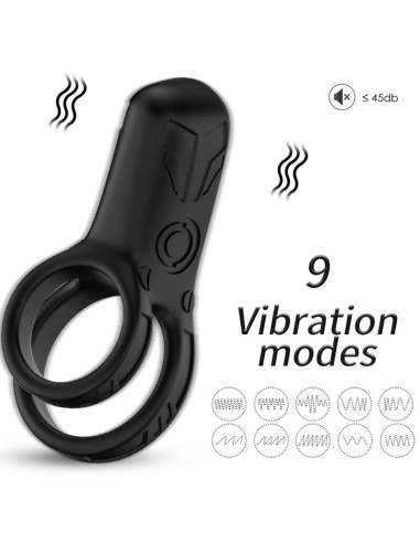 ARMONY - VIBRATORE DOPPIO ANELLO NERO 4 