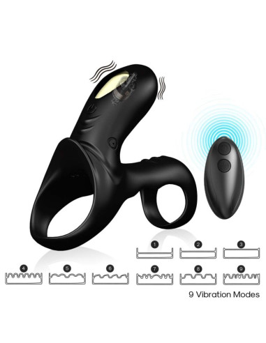 ARMONY - RANGER DOUBLE VIBRATOR RING FOR COUPLES BLACK 5 