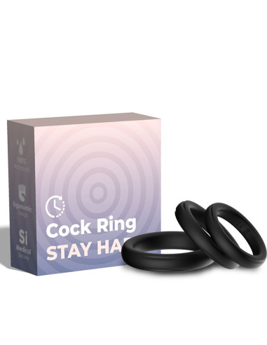 ARMONY - BAGUE TRIPLE SILICONE NOIRE 4 