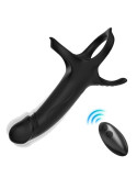 ARMONY - DILDO CON ANELLO E VIBRATORE TELECOMANDO NERO 4 