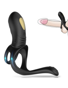 ARMONY - VIBRATEUR JUMPER RING POUR COUPLES & PLUG ANAL NOIR 3 