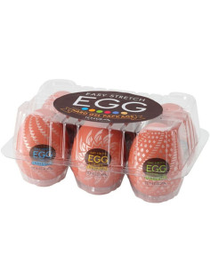 TENGA - HARD BOILED MASTURBATOR EGG PACK 6 UNITS 3 