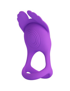 PRETTY LOVE - SILAS VIBRANT PENIS RING 7 VIBRATIONS PURPLE SILICONE 9 