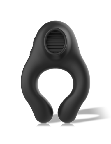 ARMONY - ANNEAU VIBRATEUR EN SILICONE 3 MOTEURS RECHARGEABLE NOIR - OR 4 