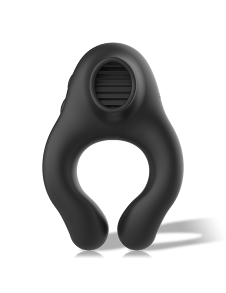 ARMONY - ANNEAU VIBRATEUR EN SILICONE 3 MOTEURS RECHARGEABLE NOIR - OR 4 