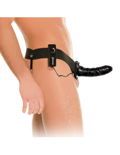 FETISH FANTASY SERIES - VIBRATING HOLLOW STRAP-ON FOR HER OR HIM BLACK 4 