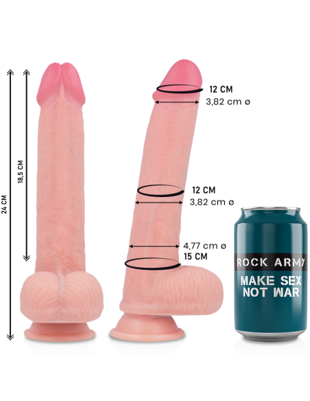 ROCKARMY - LIQUID SILICONE PREMIUM KINGCOBRA REALISTIC 24 CM -O- 4.77 CM 8 