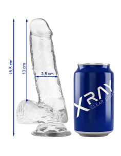 X RAY - CLEAR COCK WITH BALLS 18.5 CM -O- 3.8 CM 7 