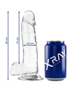 X RAY - CLEAR COCK WITH BALLS 20 CM -O- 4.5 CM 7 