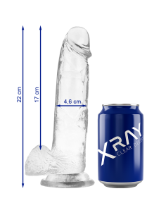 X RAY - CLEAR COCK WITH BALLS 22 CM -O- 4.6 CM 7 