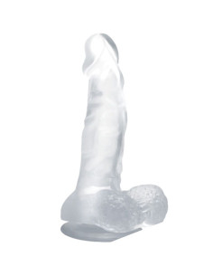 BAILE - GODE RÉALISTE AVEC VENTOUSE ET TESTICULES 16.7 CM TRANSPARENT 6 