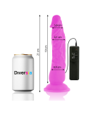 DIVERSIA - FLEXIBLER VIBRIERENDER DILDO LILA 21 CM -O- 4.9 CM 9 