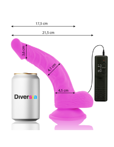 DIVERSIA - DILDO VIBRANT FLEXIBLE VIOLET 21.5 CM -O- 4.5 CM 9 