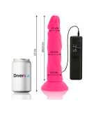 DIVERSIA - FLEXIBLER DILDO MIT VIBRATION ROSA 23 CM -O- 4.3 CM 9 