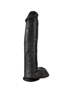 KING COCK - PENE REALISTICO CON SFERE 34.2 CM NERO 6 