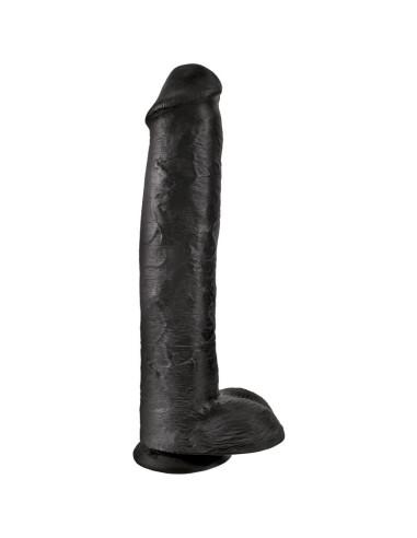 KING COCK - PENE REALISTICO CON SFERE 34.2 CM NERO 6 