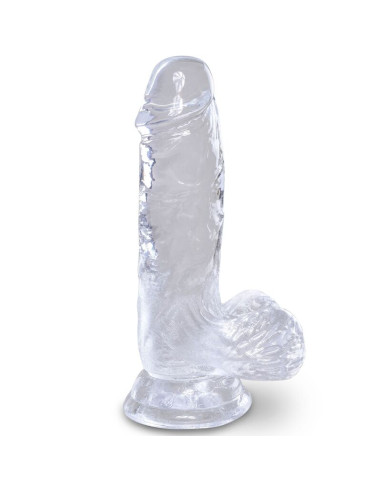 KING COCK - CLEAR PÉNIS RÉALISTE AVEC BOULES 10.1 CM TRANSPARENT 5 