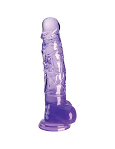 KING COCK - CLEAR REALISTIC PENIS WITH BALLS 16.5 CM PURPLE 2 