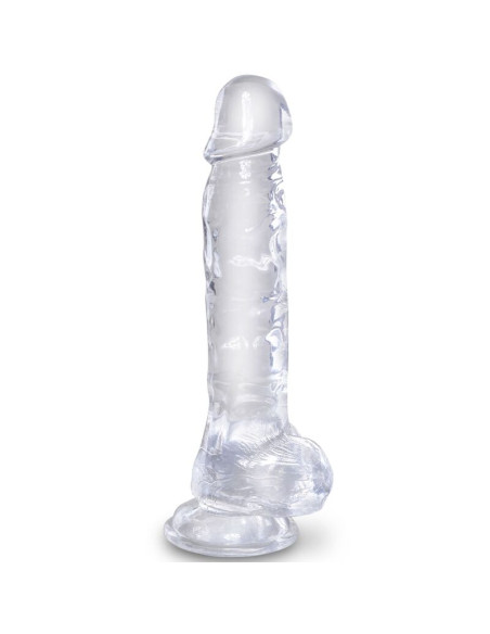 KING COCK - CLEAR REALISTISCHER PENIS MIT EIEREN 16.5 CM TRANSPARENT 5 