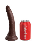 KING COCK - ELITE DILDO REALISTICO IN SILICONE 17.8 CM MARRONE 6 