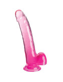 KING COCK - CLEAR DILDO CON TESTICOLI 20.3 CM ROSA 2 