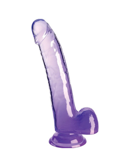 KING COCK - CLEAR DILDO WITH TESTICLES 20.3 CM PURPLE 2 