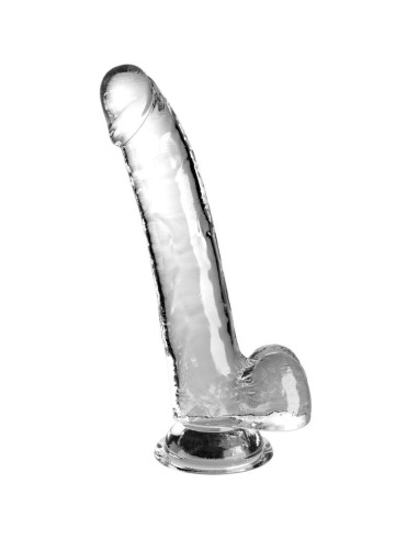 KING COCK - CLEAR GODE AVEC TESTICULES 20.3 CM TRANSPARENT 2 