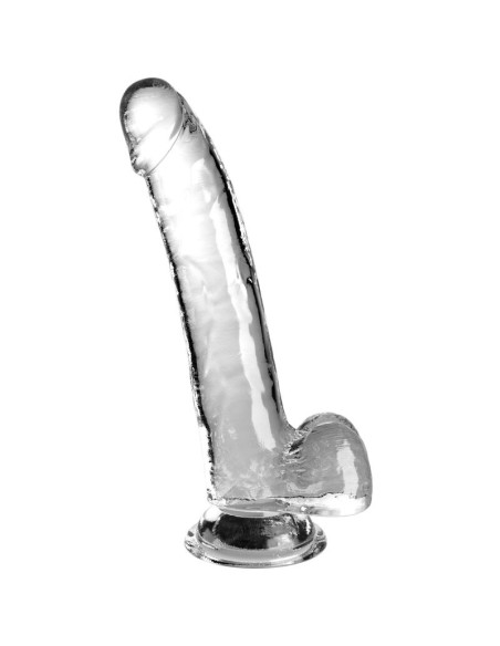 KING COCK - CLEAR GODE AVEC TESTICULES 20.3 CM TRANSPARENT 2 