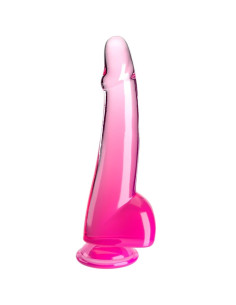 KING COCK - CLEAR GODE TESTICULES 19 CM ROSE 2 