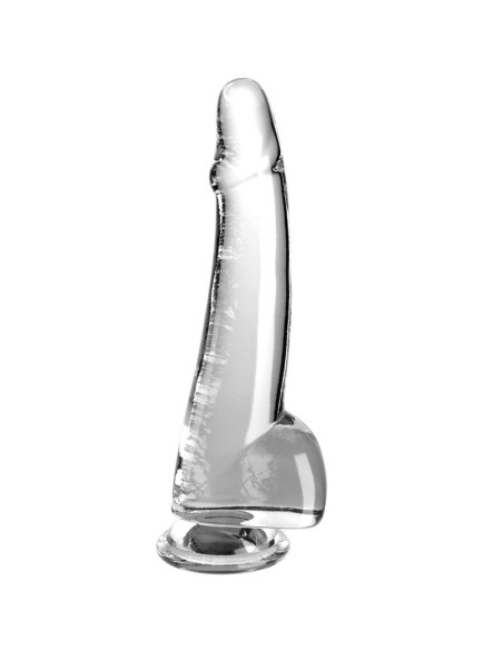 KING COCK - CLEAR DILDO CON TESTICOLI 19 CM TRASPARENTE 2 